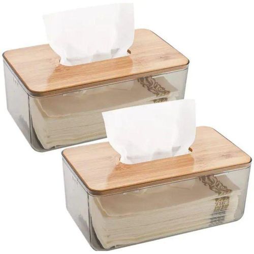 CLEARANCE OFFER Nordic Minimalist Tissue Box /Serviette Holder With Bamboo Lid