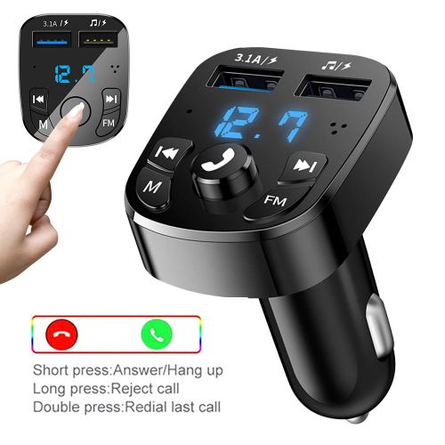 CLEARANCE OFFER Bluetooth FM Transmitter Wireless Handsfree Audio Receiver Dual USB Disk Playing for Car Radio Player Speaker