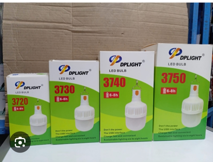Dp Light LED Emergency Rechargeable Bulb High Brightness Energy Saving Light Lamp Portable Indoor Outdoor Lighting for Home Office Shop Bedroom Camping Power Outage Backup .