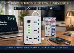 Gitatro new security sockets NEW EXT. WHITH USB & TYPE C Easy installation with a user-friendly design
Strong socket contacts for stable plug connection