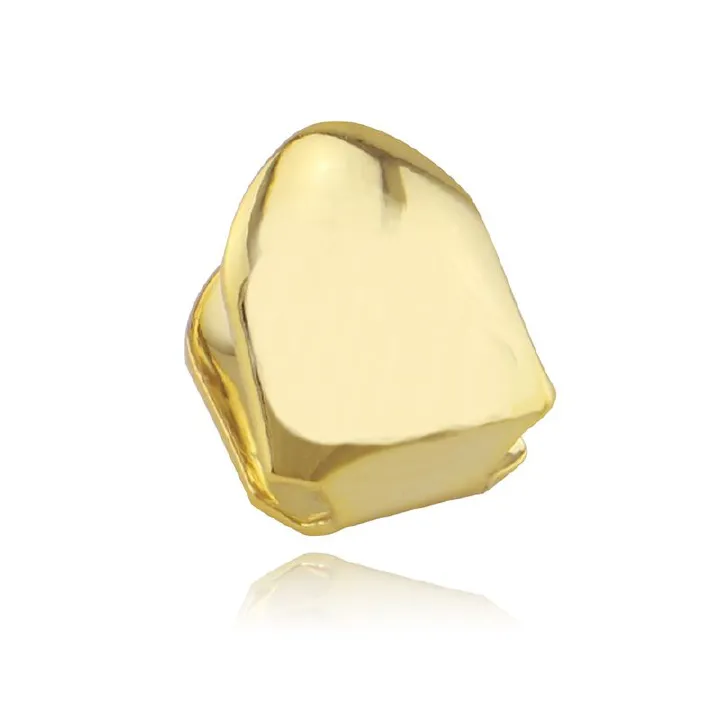 Single teeth grillz Single Top tooth mouth Grillz Caps for men women Teeth Mouth Party Accessories jewelries hip hop lover jewelry