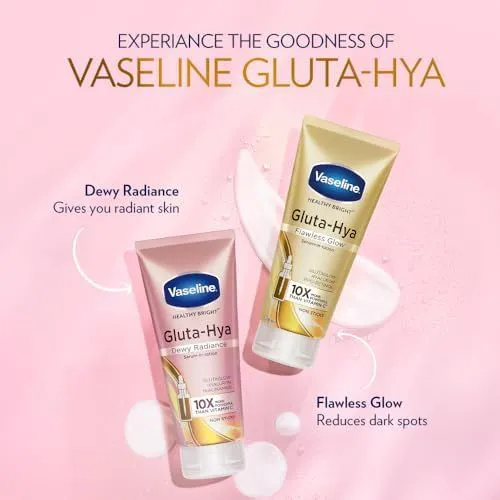 Vaseline Gluta-Hya Dewy Radiance, 200ml, Serum-In-Lotion, Boosted With GlutaGlow Extraordinary SERUM-IN-LOTION 10X MORE Power than Vitamin C Boosted With GlutaGlow