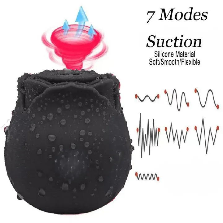 HOT SALE Black Rose Sex Toy For Ladies Sex Products For Women Sucking Vibration Female Licking Massage Masturbation sex toys adult gift - image 14