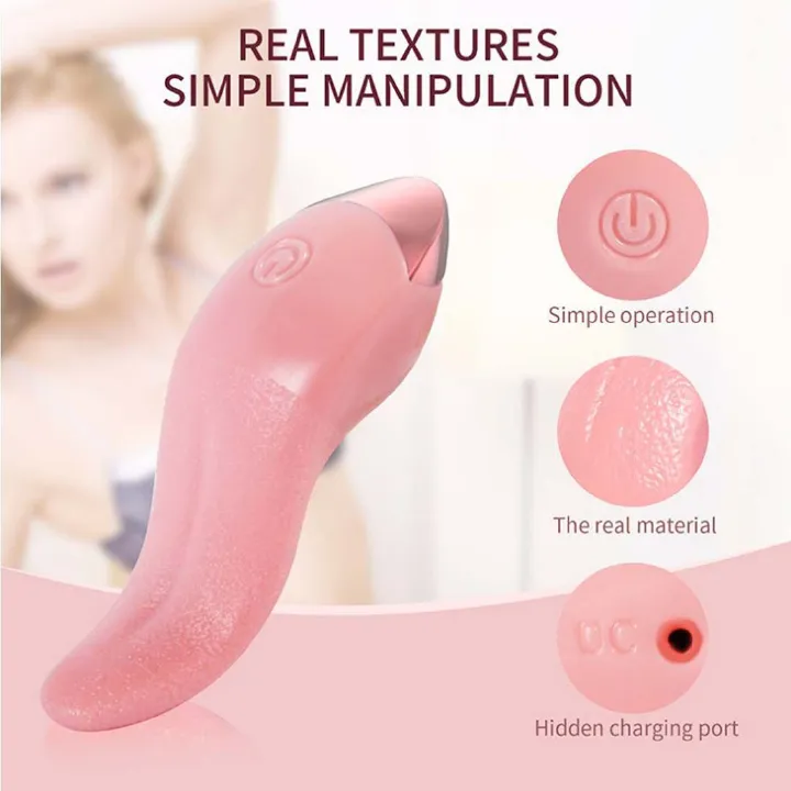 Realistic Tongue licking Vibrator Clitoral Stimulator Nipples Clit Masturbation Soft Rose Vibrator Adult Sex Toys for Wome Couples Foreplay Games - image 10