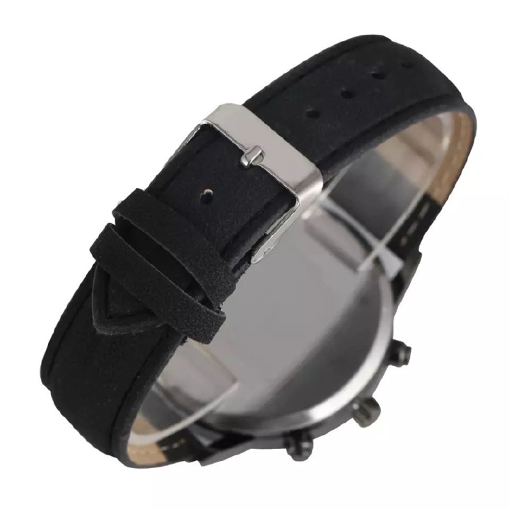 New Arrivals Personality Men Watch Bracelet Set Men's Black Quartz Watches for Man Leather Strap Pin Buckle Brown Bracelet Best Gift for Male