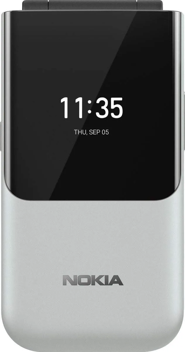 Nokia 2720 Flip Mobile, Mobile Phone, Dual Screen, Equipped with 4G Internet - Long Battery Life - Compact and Strong Dual Sim Card 4 GB Internal Memory, 512 MB RAM, Dual SIM Featured phone