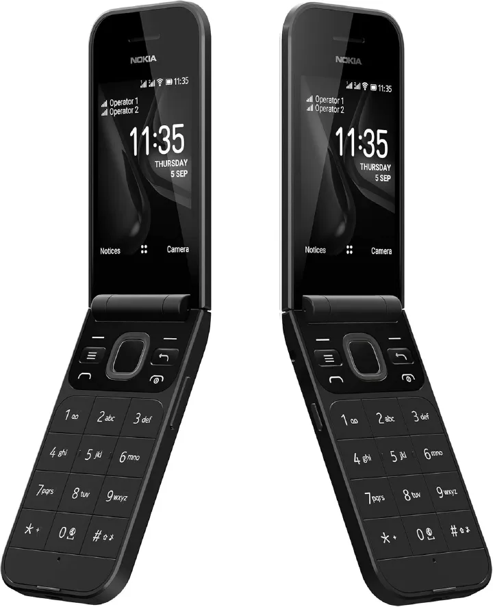 Nokia 2720 Flip Mobile, Mobile Phone, Dual Screen, Equipped with 4G Internet - Long Battery Life - Compact and Strong Dual Sim Card 4 GB Internal Memory, 512 MB RAM, Dual SIM Featured phone