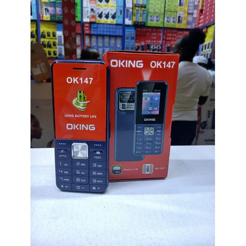 Oking OK 147 Featured Mobile Phone with Dual SIM Card, Loud Speaker, Facebook, Vibration, Alarm, HD Camera, Calculator, Powerful battery, Wireless FM & Spotlight Torch reliable and practical mobile ph
