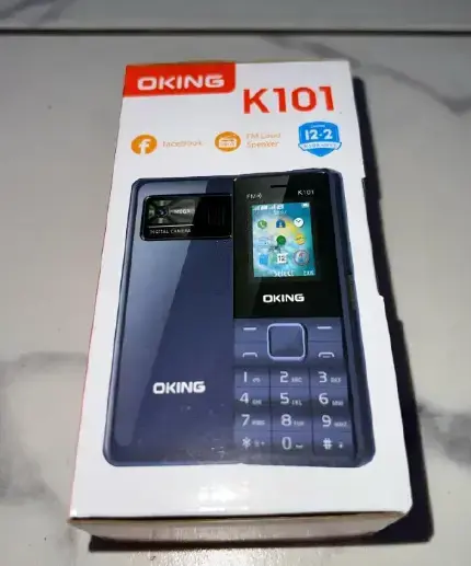 OKING K101 1.77" Display 1000mAh battery capacity Wireless FM Dual SIM Rear Camera Bright Torch with Vibration and up to to 24 days of Standby Kabambe katululu button Feature Phone