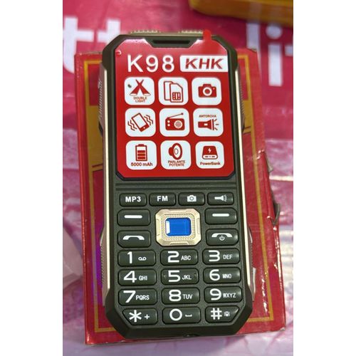 KHK K98 5000mAh Dual sim Keypad Phone - Green