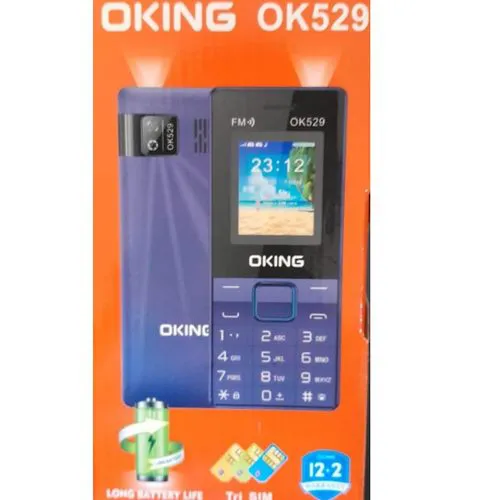 [OFFER] Oking OK529 TRIPLE SIM CARD PHONE 32.0 MB of RAM 1.77 inch display Includes wireless FM radio with external earphone support, flakabambe katululu 1000mAh feature button phone featured phones