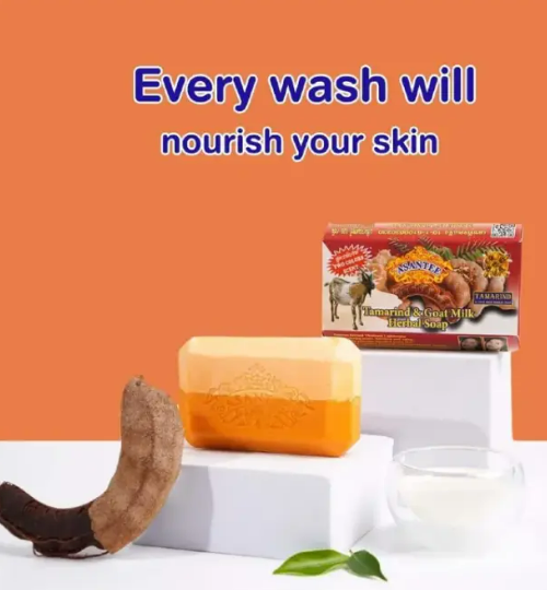 (OFFER!!!)Original Asantee Tamarind & Goat Milk Herbal Soap 125g (Pack of 1) - Natural Skin Care Soap for Nourishing & Moisturizing, Ideal for All Skin Types/Asante soap