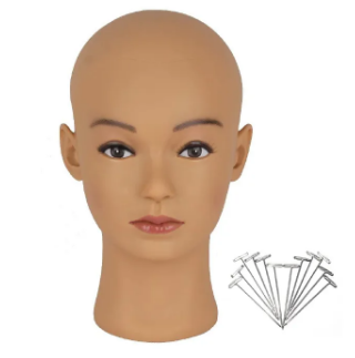 Training Dummy Mannequin Head for Hair Styling Makeup Practice Hairdressing Cosmetology Salon Practice Model with Long Hair for Students Beginners Professionals