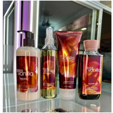 4 Pack Dear Body Black Vanilla Lotion, Shower Gel ,Body Splash & Cream Sweet Fresh Scent Keep Fresh Body Lotion Shower Gel Body Washes Body Washes 4 Pack Signature Collection Body Luxuries
