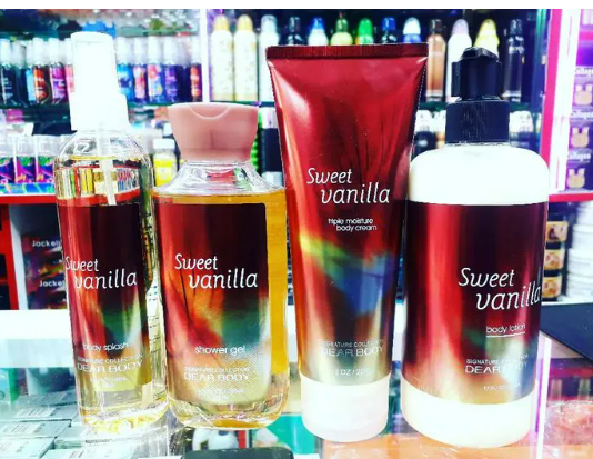 4 Pack Dear Body Sweet Vanilla Lotion, Shower Gel ,Body Splash & Cream Sweet Fresh Scent Keep Fresh Body Lotion Shower Gel Body Washes Body Washes 4 Pack Signature Collection Body Luxuries