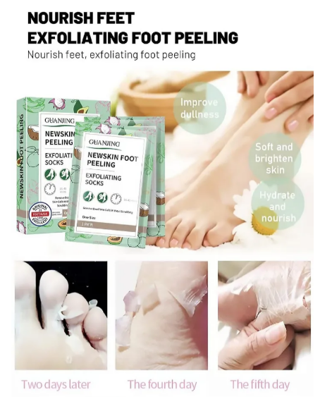 GuanJing Foot Skin Care Foot Mask Socks Peeling Remove Dead Skin Cells Moisturizing Exfoliating Foot Mask Exfoliating Gel Moisturizing For Women and Men 1 Pair
