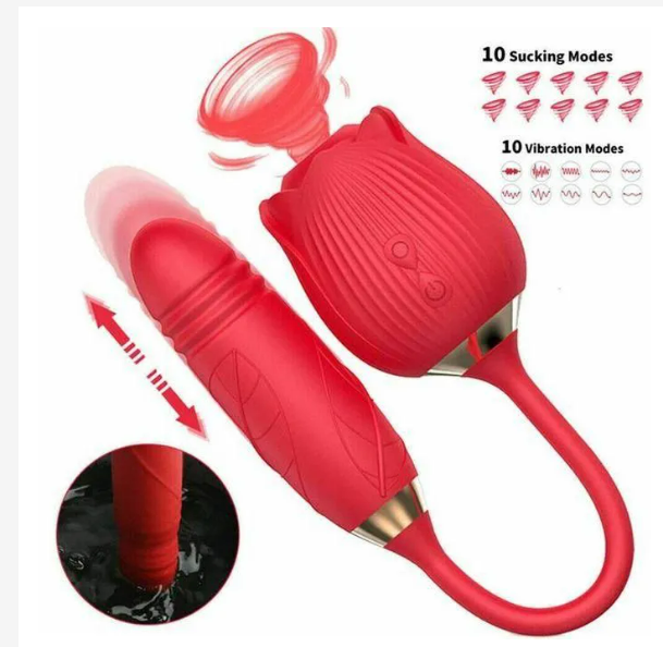 G-Spot Vibrator Cli_t Sucking And Thrusting Adult Dildo Sex Toy For Women.