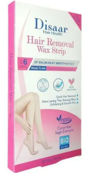 isaar HAIR REMOVAL WAX STRIPS Skin Normal Quick Lasts 6 Weeks CUCUMBER SAGE EXTRACTS VEGAN Ready to Use jm