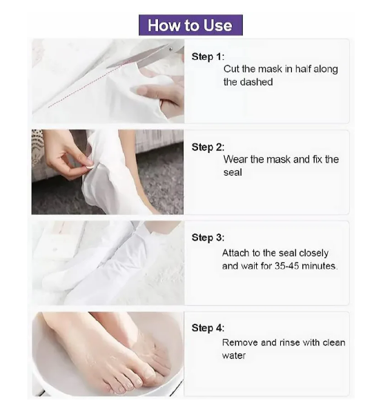 GuanJing Foot Skin Care Foot Mask Socks Peeling Remove Dead Skin Cells Moisturizing Exfoliating Foot Mask Exfoliating Gel Moisturizing For Women and Men 1 Pair