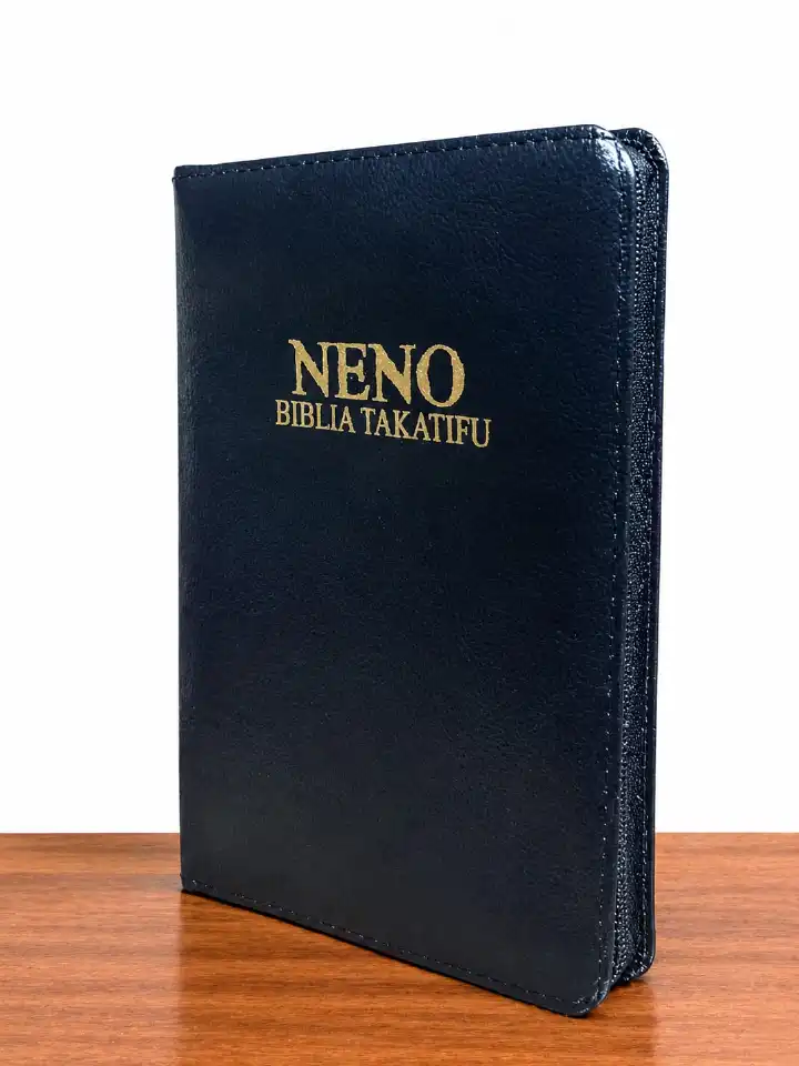 NENO BIBLIA TAKATIFU- ni Biblia yenye kiswahili sanifu ambayo imepangwa kwa vichwa vya habari (headings) vinavyoonekana kabla ya vifungu au sehemu mbalimbali za maandiko.husaidia msomaji kuelewa zaidi
