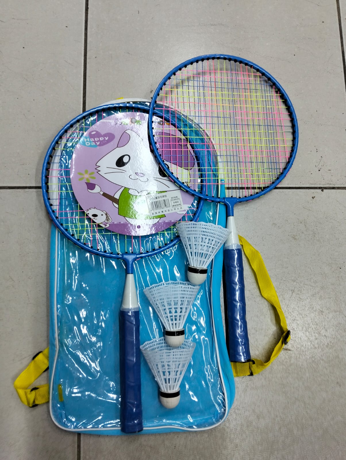 New inn✨Kids Badminton Set with 2 Rackets, 3 Shuttlecocks & Carry Bag – Fun Outdoor Sports Game 🏸✨#KidsBadminton #BadmintonSet #OutdoorToys #SportsForKids #KidsGames #FamilyFun #ActiveKids #SportsToy