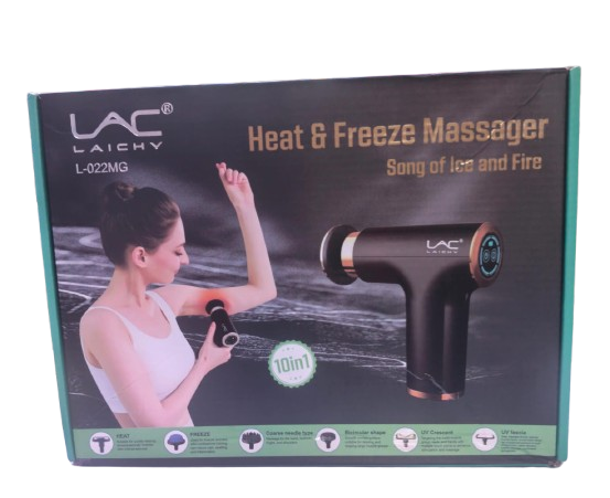 LAC 10-in-1 Massage Gun - Rechargeable Deep Tissue Muscle Massager, Portable Percussion Massage Gun