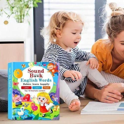 Kids Interactive Sound Book English Words - Learn Happily, Audio Electronic Educational Reading Book For Babies Toddlers