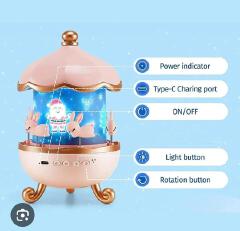 Bunny Night Light Projector – Kids Decorative Light, Cute bunny-themed night light projector, Fancy decorative light for kids’ rooms, Creates a soft and relaxing atmosphere at night