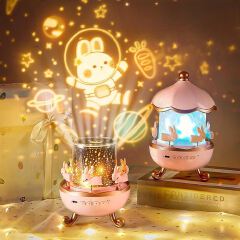 Bunny Night Light Projector – Kids Decorative Light, Cute bunny-themed night light projector, Fancy decorative light for kids’ rooms, Creates a soft and relaxing atmosphere at night