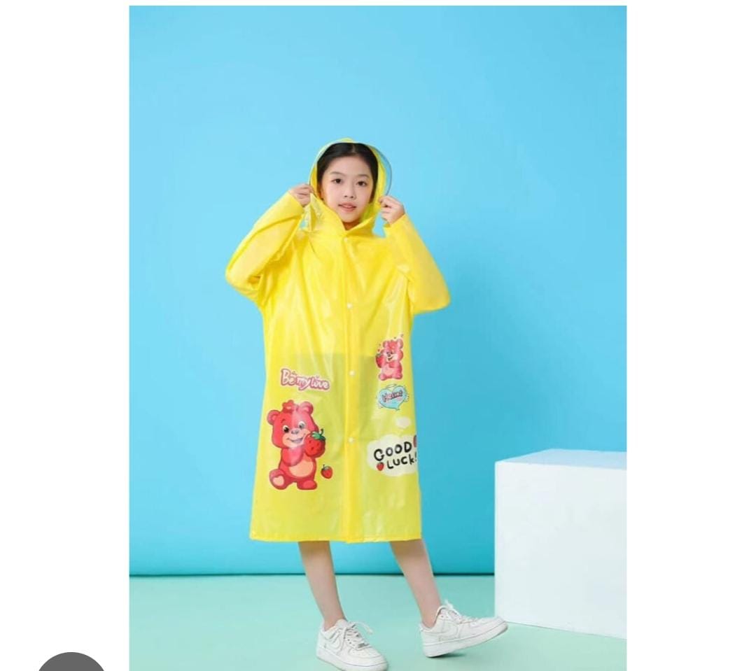 Kids Waterproof Raincoat – Ages 3–14 Years, Protects against rain and light wind, Hood helps protect the head and neck, Backpack allowance lets children wear the raincoat over their school bag.