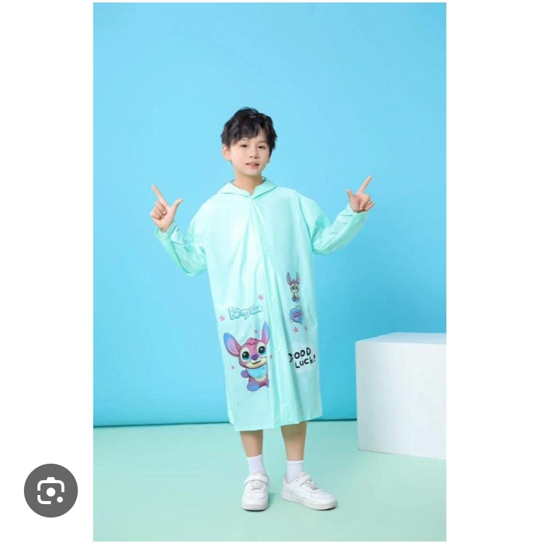 Kids Waterproof Raincoat – Ages 3–14 Years, Protects against rain and light wind, Hood helps protect the head and neck, Backpack allowance lets children wear the raincoat over their school bag.
