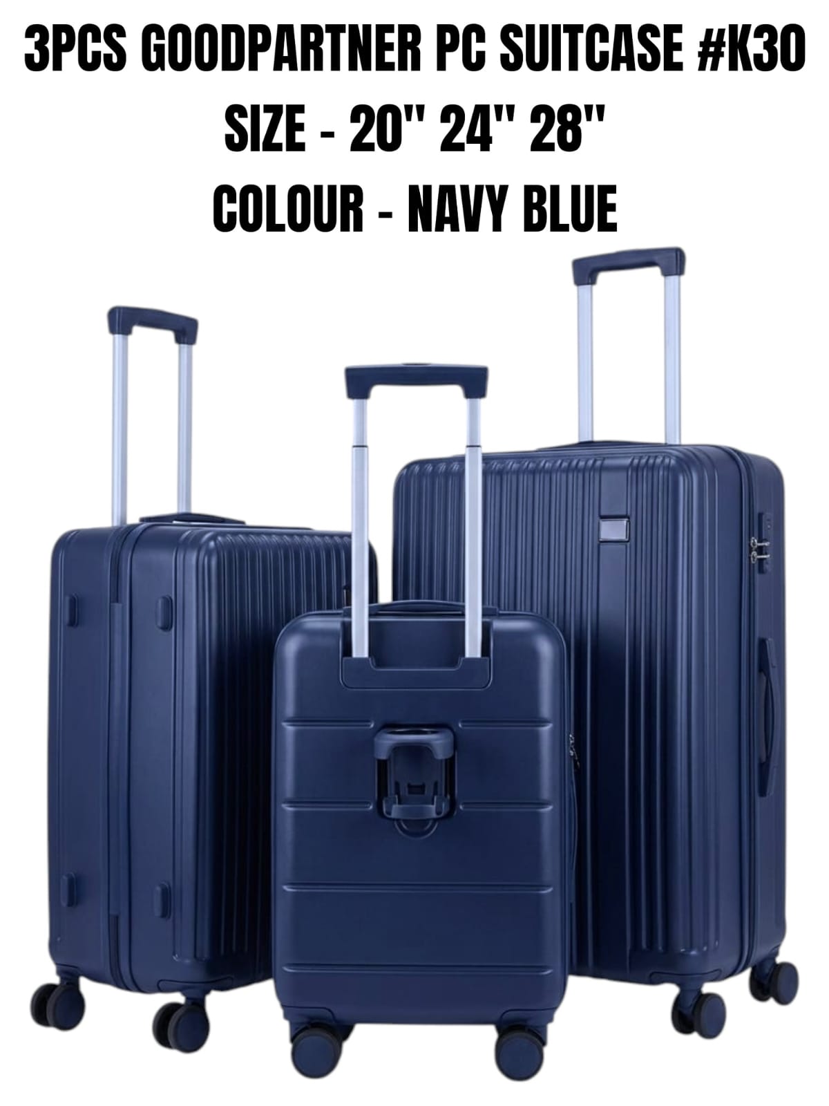 3-Piece Goodpartner Polycarbonate (PC) Hardshell Suitcase Set - Keeps outdoor seating more comfortable, Provides convenient shade during sunny days, Enhances the look of your outdoor space