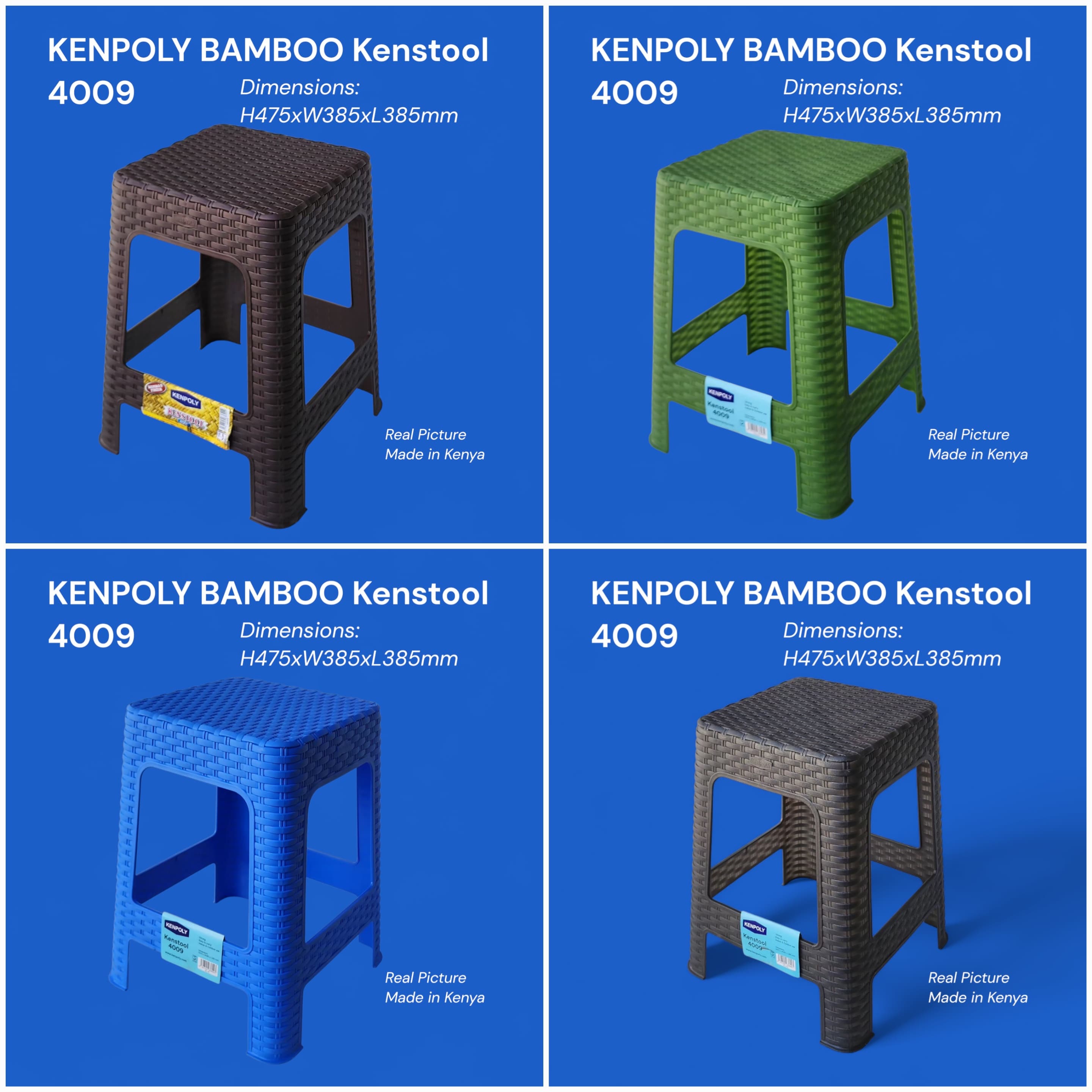 Kenpoly bamboo stool lightweight yet strong and stable. Ideal for home, kitchen, outdoor & events
