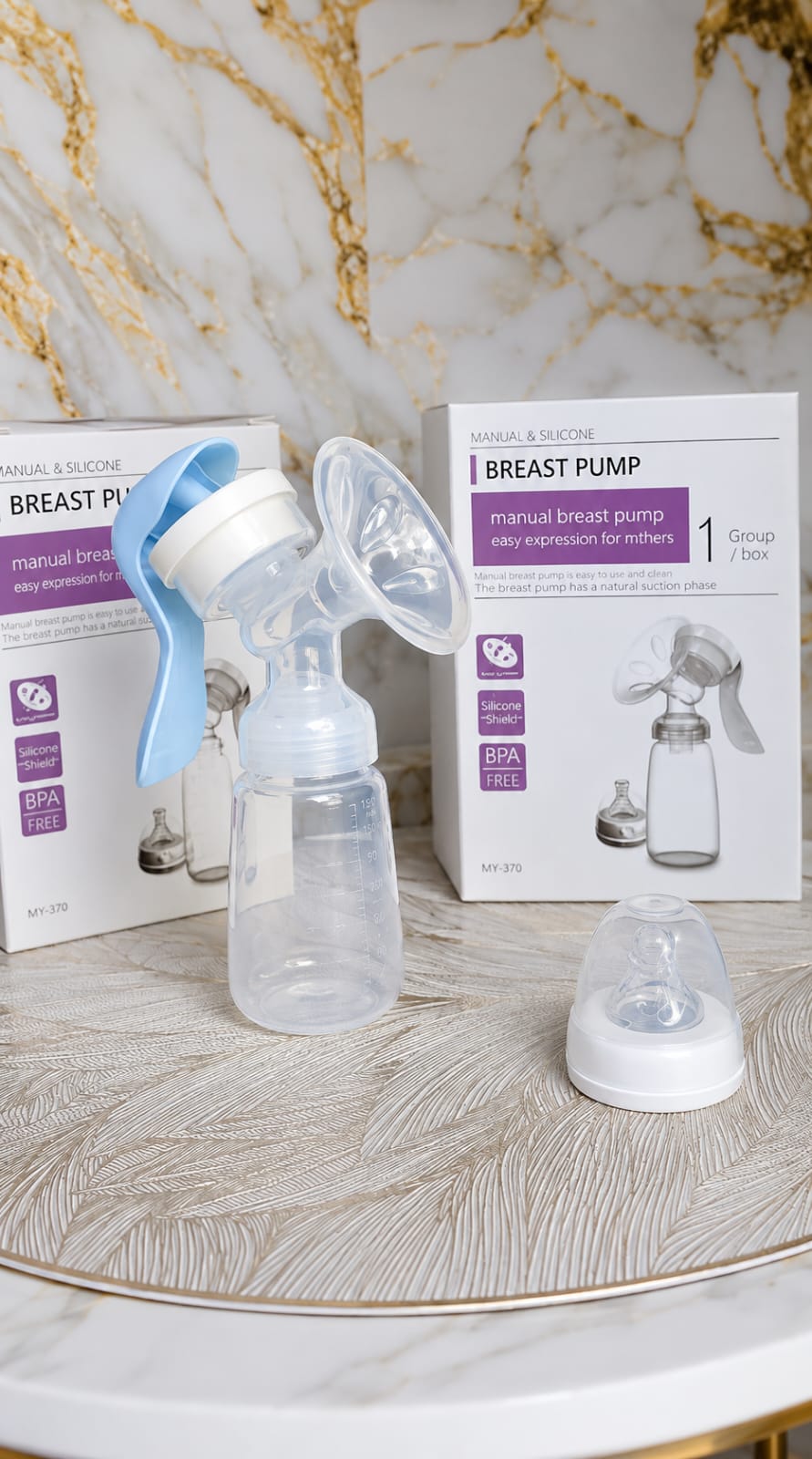 1PC Manual Breast Pump – Portable & Easy-to-Use Breastfeeding Milk Extractor for Nursing Mothers