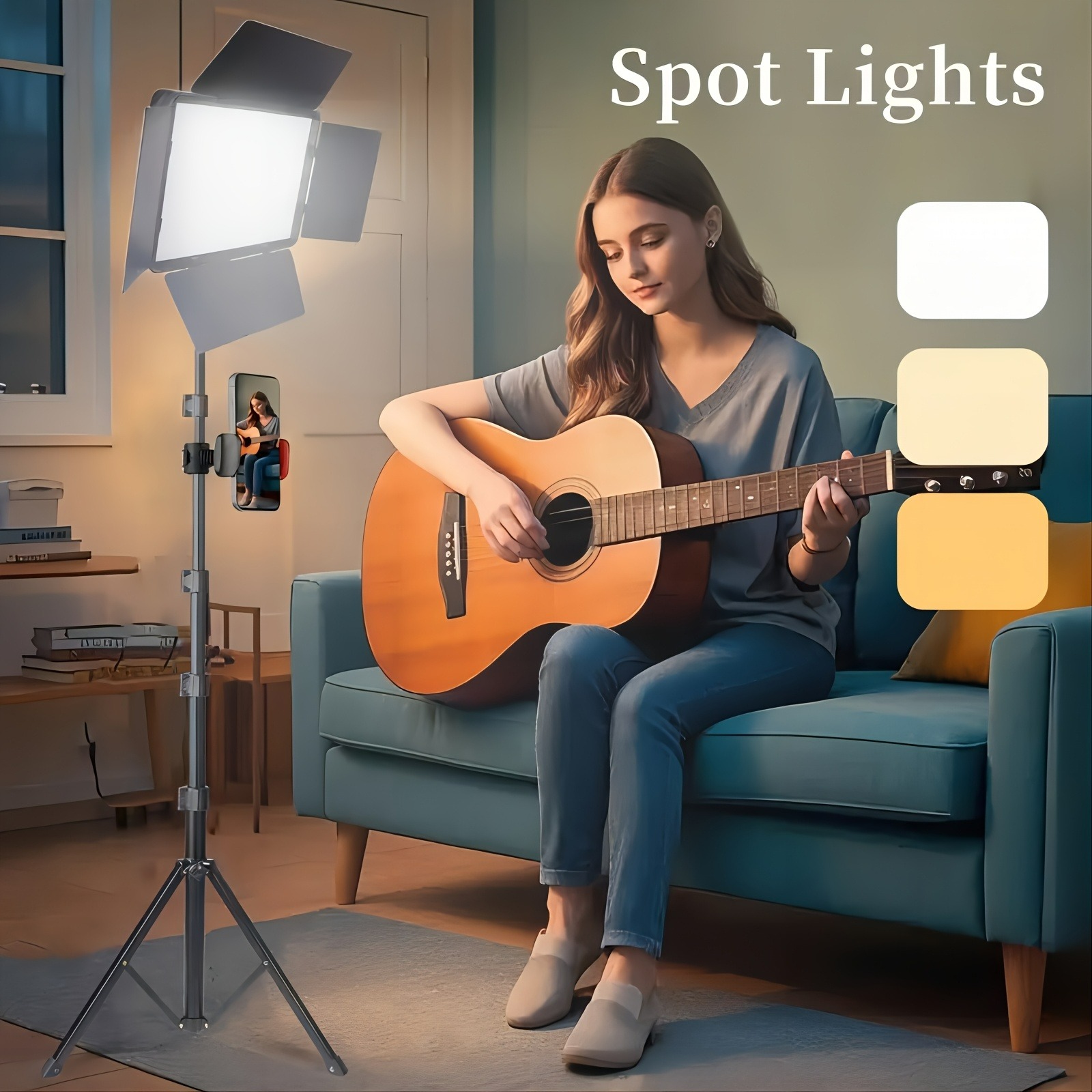 10 Inch 2m Led Photography Lighting Photography With Remote Control For Live Square Adjustable Accessories Flat Fill Supplementary