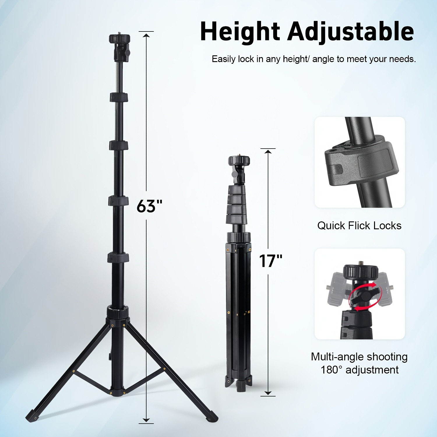 Besundy 2.1M Tripod Stand with 10 Inch LED Ring Light- Dimmable Beauty Ringlight Three colors adjustable for Selfie Live Stream/Makeup/Youtube/Tiktok Video