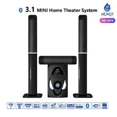 Nunix  NU-M19  3.1CH Tall Boy Mini Home Theater System USB, SD, FM, BT Function 38000W PMPO Multimedia Sound Bar Speaker System Sound Quality Subwoofer with Remote Control Woofer