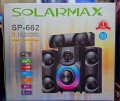 Solarmaxx SP-662 3.1CH Multimedia Subwoofer System with AC-DC, FM, USB SD Card and Bluetooth Sound  Speaker 15000W PMPO Woofer
