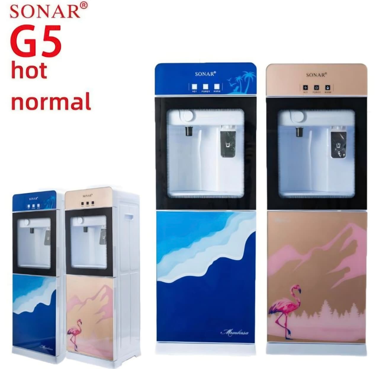Sonar Hot and Normal Dispenser G5 H&N Stand Alone with 2 Taps Free Standing Dispenser