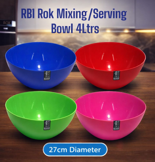 Roc 2-Piece 4L Multicolor Plastic Mixing Bowls Set