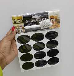 Black Kitchen Pantry & Spice Labels with Pen, Self-Adhesive, Reusable