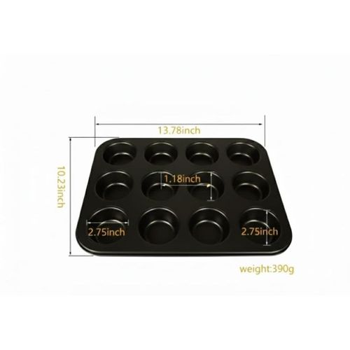 Doughnut Cupcake Tray Metallic 6-Hole Non-Stick Baking Pan for Perfect Homemade Doughnuts and Cupcakes, Durable Oven-Safe Kitchen Bakeware for Easy Cleaning and Even Cooking