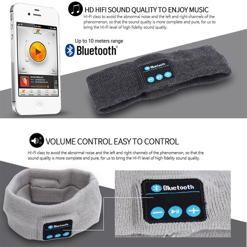 Wireless Bluetooth Hat earphone Headset Headphone sports Yoga Sweat Scarf mp3 play handsfree calls