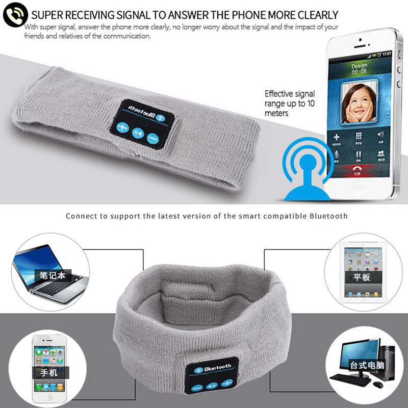 Wireless Bluetooth Hat earphone Headset Headphone sports Yoga Sweat Scarf mp3 play handsfree calls