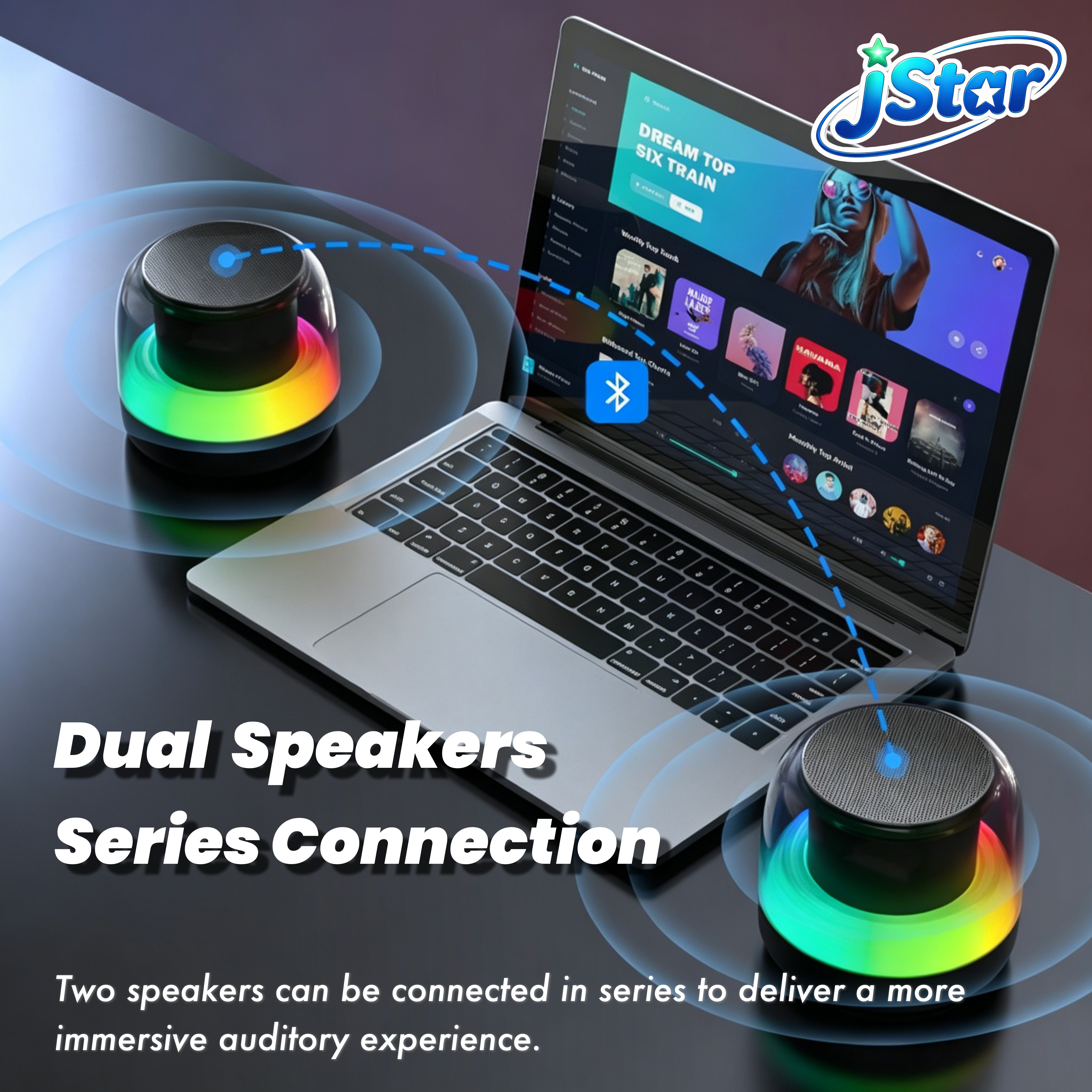 Portable RGB LED Bluetooth Speaker, Mini Wireless HiFi Bass Subwoofer with 360 Surround Sound, Bluetooth 5.3, 10 Hours Playtime, TF Card & USB Playback, Perfect for Party Home Outdoor