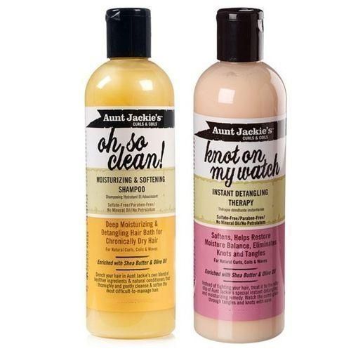 Aunt Jackie'S Curl Lala + Knot My Watch + Oh So Clean + In Control(shampoo+conditioner+detangler+curlingcream)
