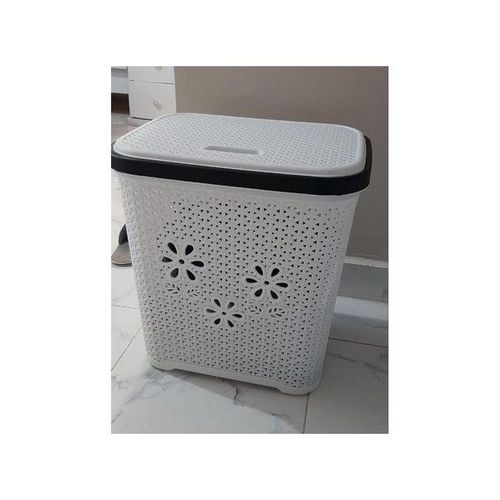 Durable Plastic Laundry Basket with Lid – Stylish & Spacious.Made from strong, long-lasting plastic
 Comes with a secure lid for neat storage
 Lightweight & easy to carry