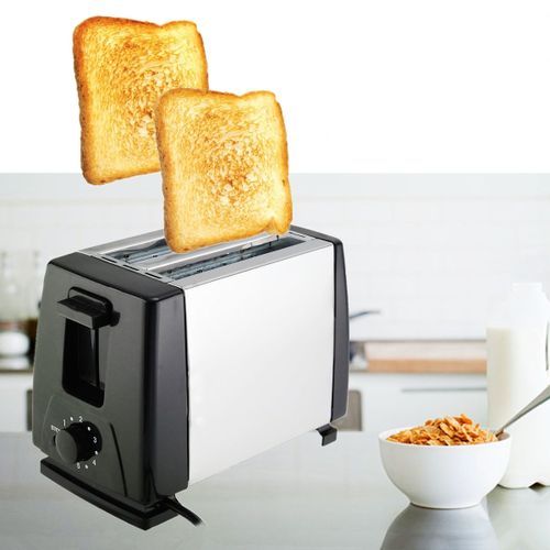 Sokany Silver Stainless Steel 2-Slice Bread Toaster - 6 Adjustable Levels, Extra Wide Slots.settingRemovable crumb tray for easy cleaningCord storage[Cool touch