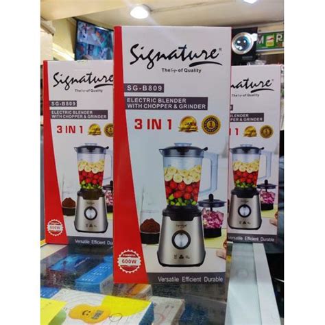 Signature 3-in-1 Blender– 1.5L Mixer, Grinder & Chopper, Powerful Motor-Silver