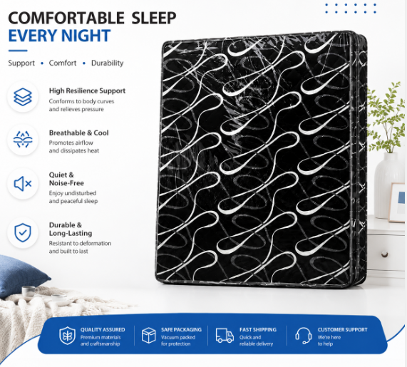High Density Plian Home Living Bed Room Soft and long-lasting Mattress Good  for your back Comfy and Health Mattress from Gray or Black or Brown Color Good quality Best price Vivo Mattress Good one